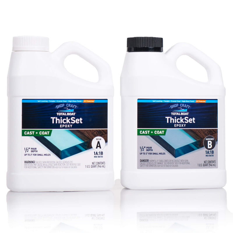 ThickSet Cast + Coat Deep Pour Epoxy Resin Kits 2-Quart Kit