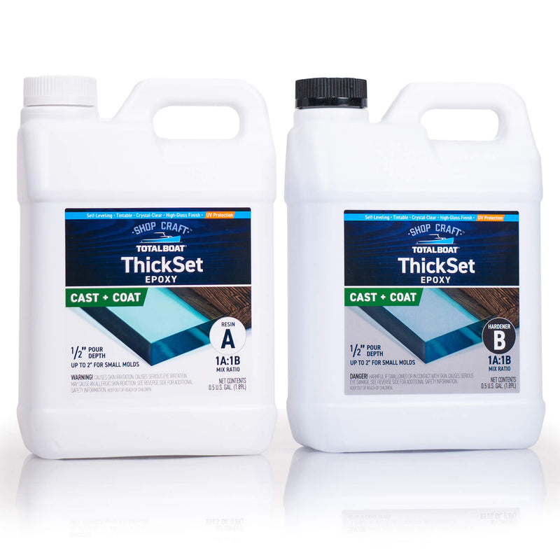 ThickSet Cast + Coat Deep Pour Epoxy Resin Kits 1-Gallon Kit