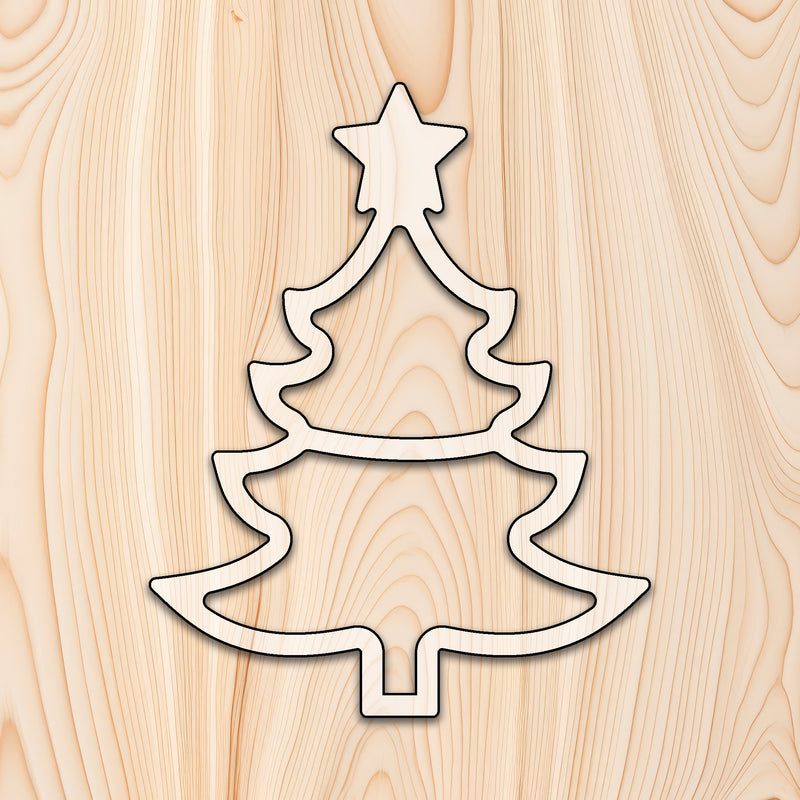 Christmas Tree Tray Acrylic Router Template ( 2 Pocket)