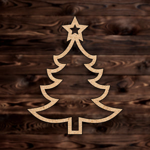 Christmas Tree Outline MDF Craft Cutout