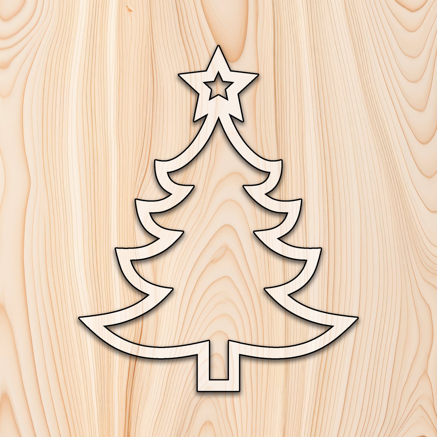 Christmas Tree Outline Acrylic Craft Cutout