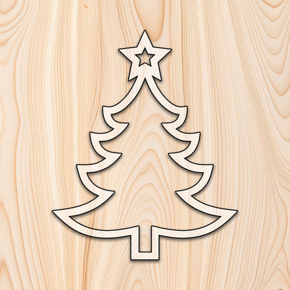 Christmas Tree Outline Acrylic Craft Cutout