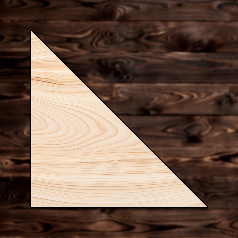 Right Triangle Blank Plywood Craft Cutout - 1/8" or 1/4" plywood