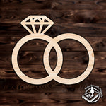 wedding ring craft cutout wood plywood