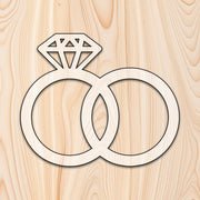 Wedding Rings Acrylic Craft Cutout