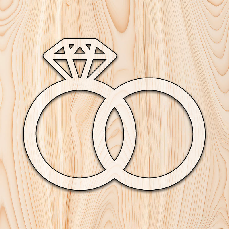 Wedding Rings Acrylic Craft Cutout