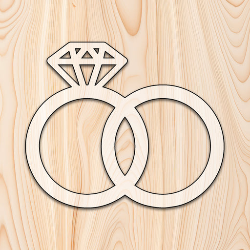 Wedding Rings Acrylic Craft Cutout